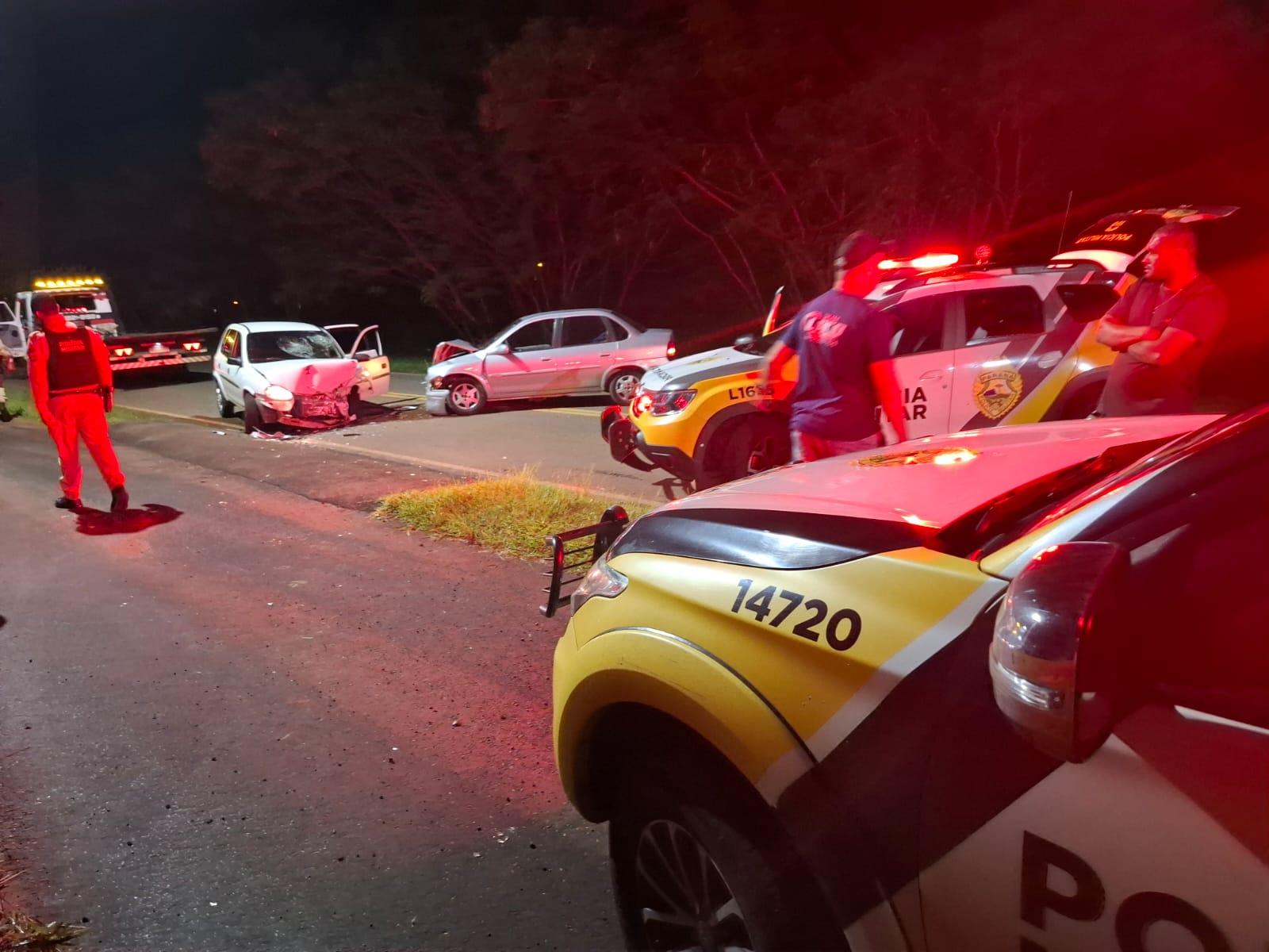 Motorista bêbado provoca acidente com cinco feridos na PR-567