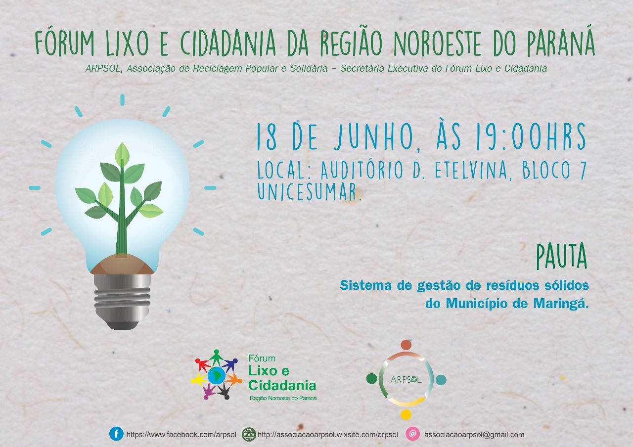 Fórum recebe gestor de Maringá na próxima reunião