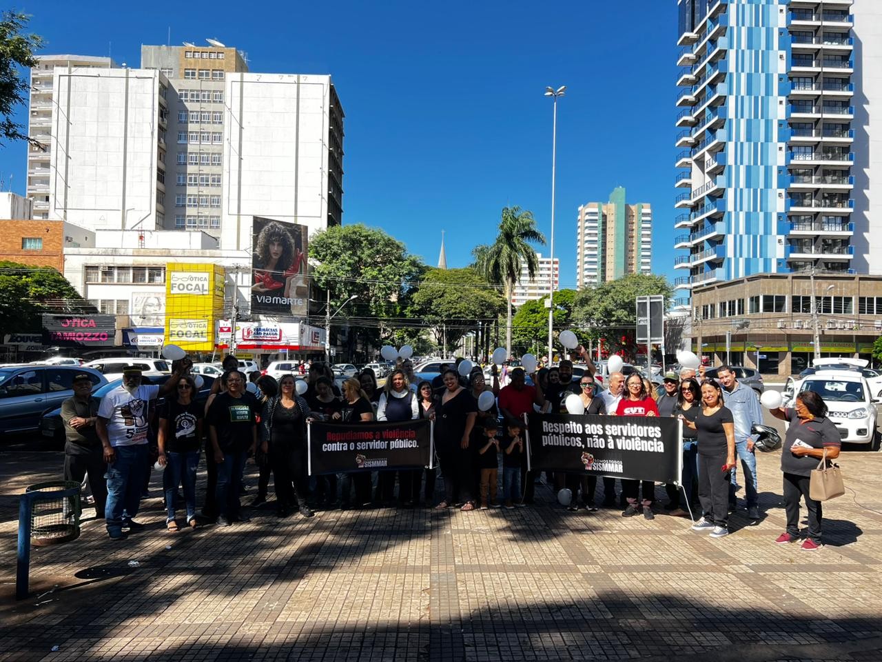 Sismmar faz caminhada contra a violência a servidores