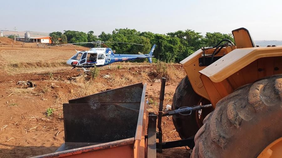 Trabalhador fica em estado grave após estrutura de mil quilos cair sobre seu corpo