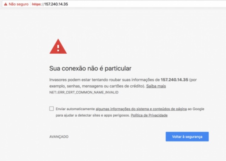 Google pune com aba de redirecionamento sites ‘não-seguros’