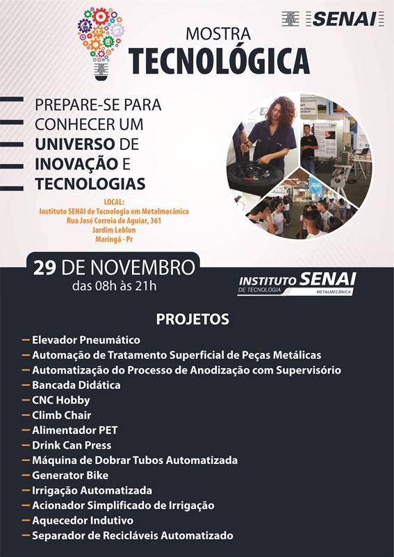 Alunos do Senai apresentam projetos