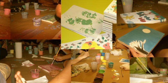 Exposição apresenta pinturas produzidas por crianças e adolescentes de abrigos municipais