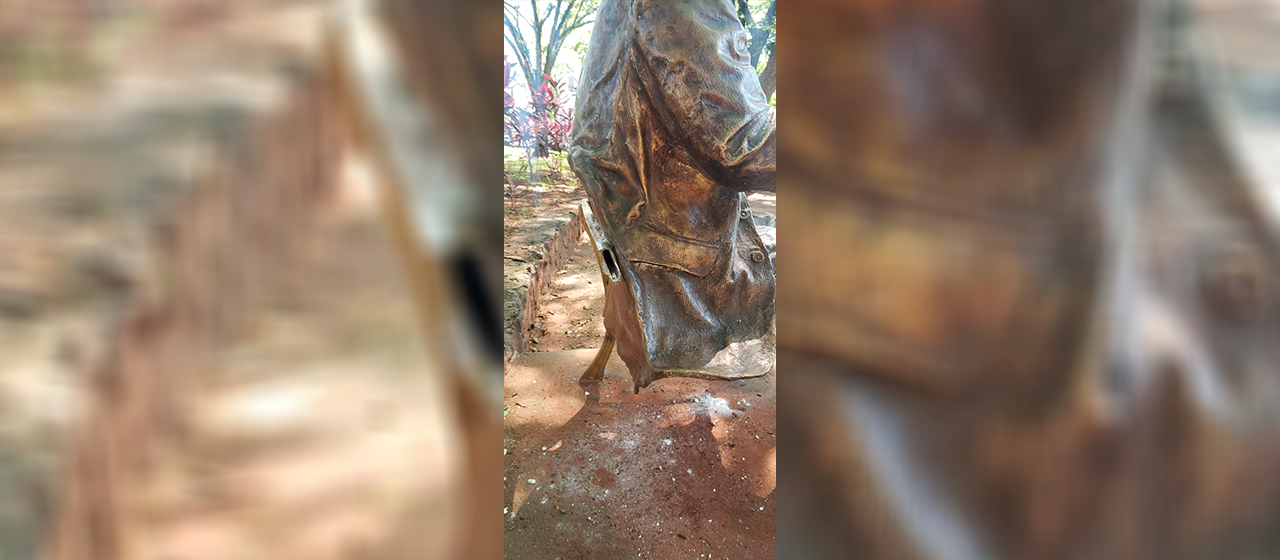 Suspeito de furtar peças de estátua de pioneiro é preso