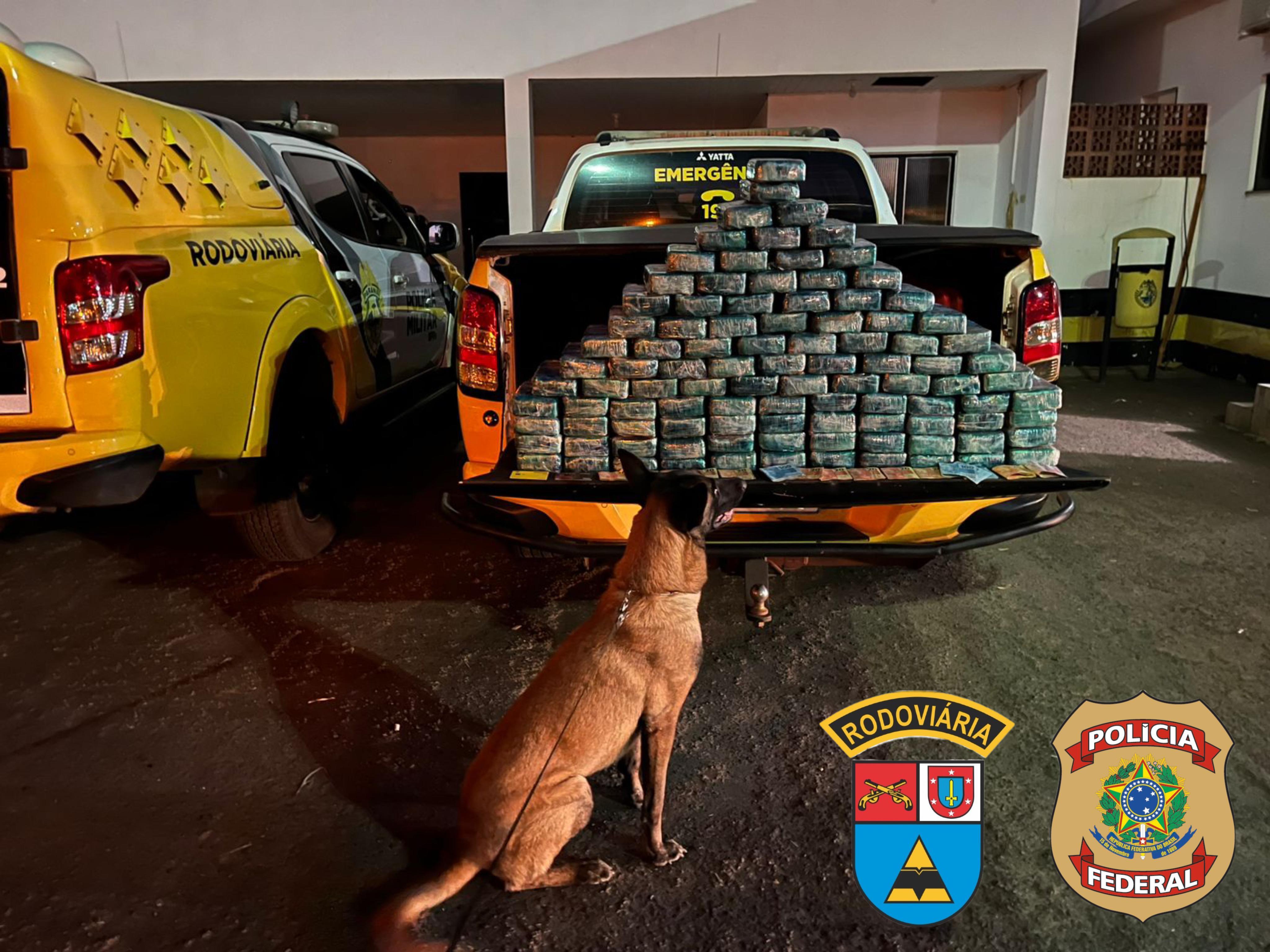 Caminhão que levava farelo de soja para Paranaguá escondia mais de 100 kg de cocaína