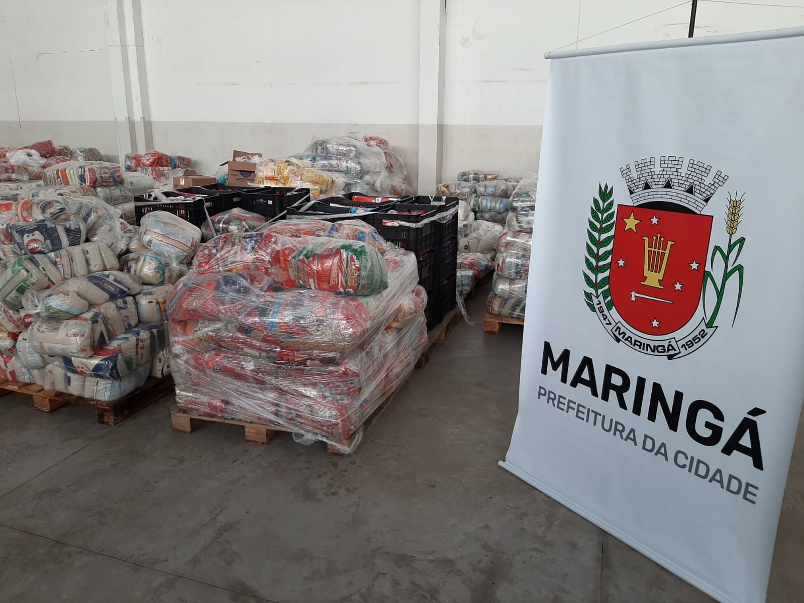 Prefeitura de Maringá e Provopar realizam entrega de 72 toneladas de alimentos