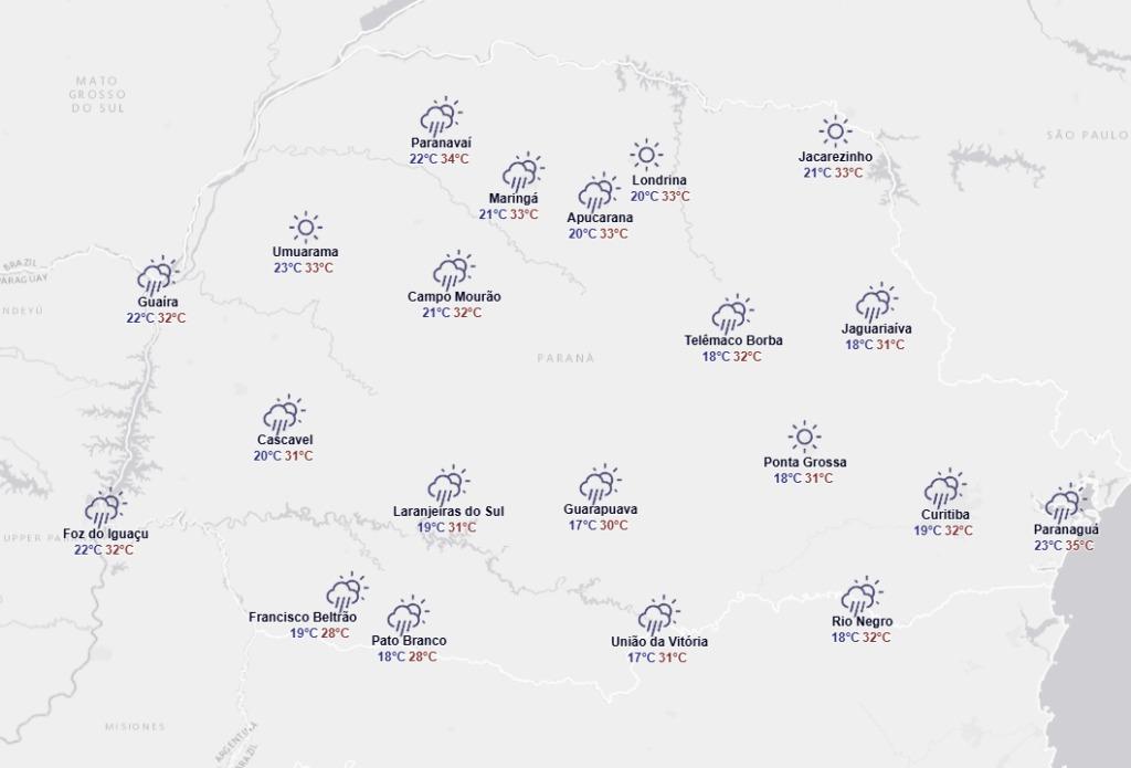 Foto: Reprodução Simepar.