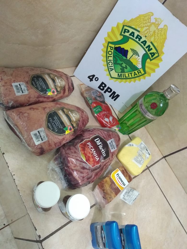 Dupla é presa após tentar furtar picanha, nutella e gin tanqueray