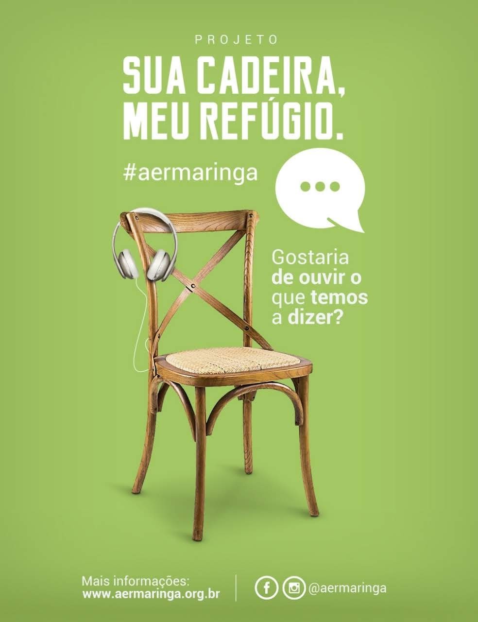 Cadeira em que se ouve relato de refugiados é uma das ações para marcar a data