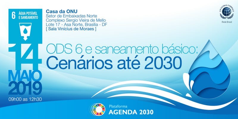 Evento ‘Saneamento básico: cenários até 2030’ discutirá ODS6