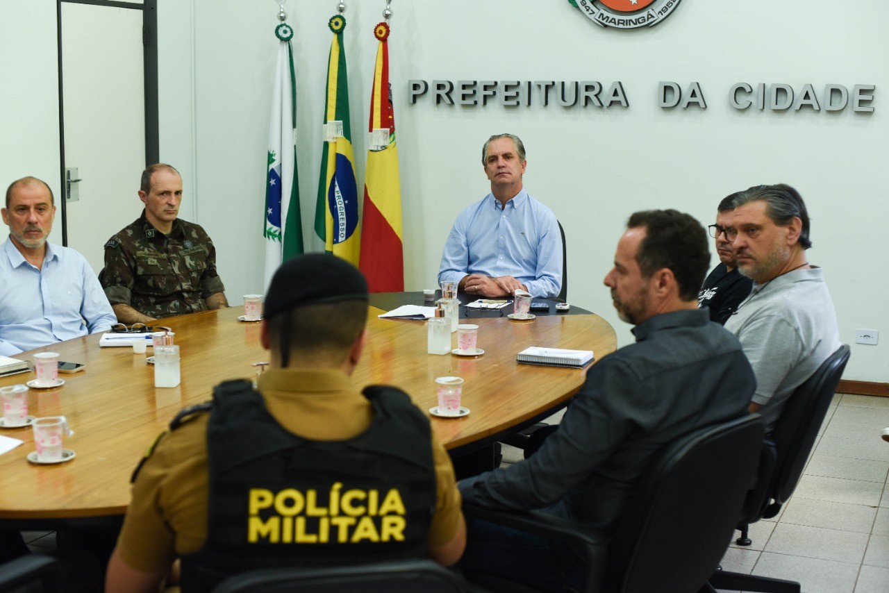 Prefeito e forças de segurança de Maringá se reúnem para cumprimento de decisão do STF