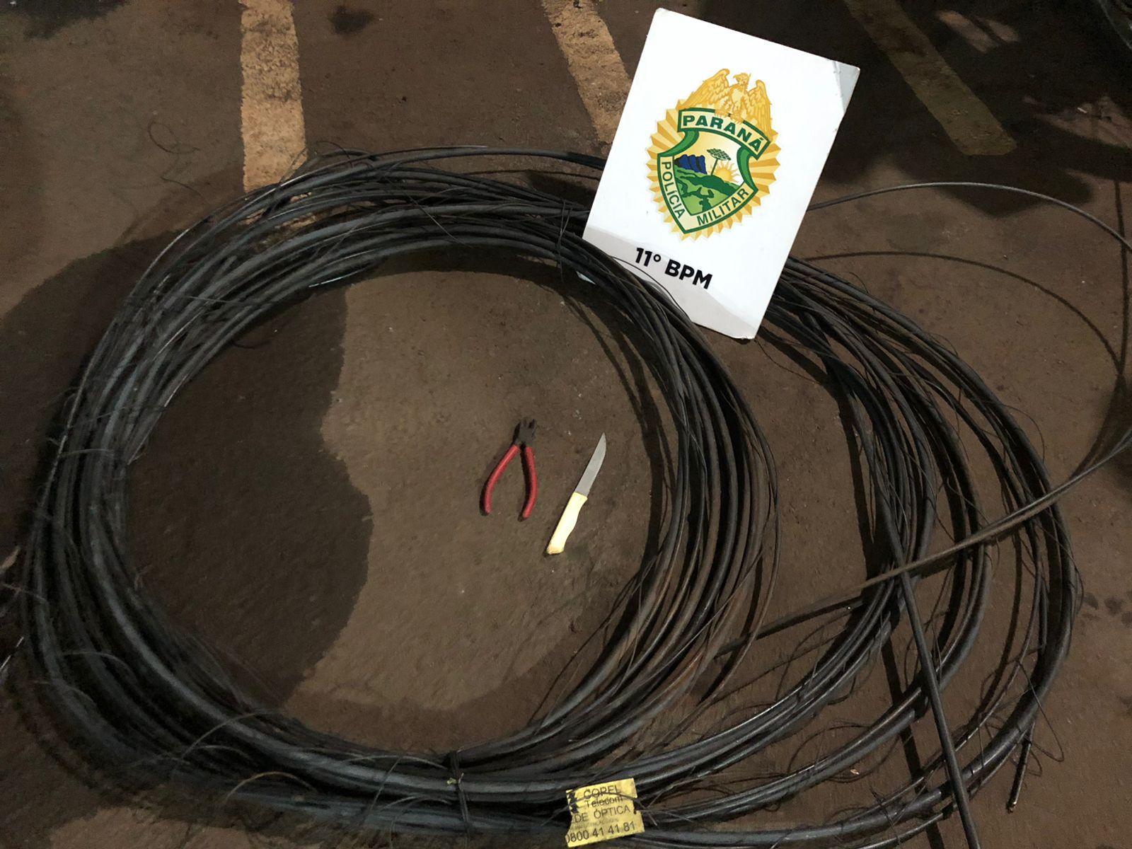 Dois homens são presos em flagrante após série de furtos de fiação