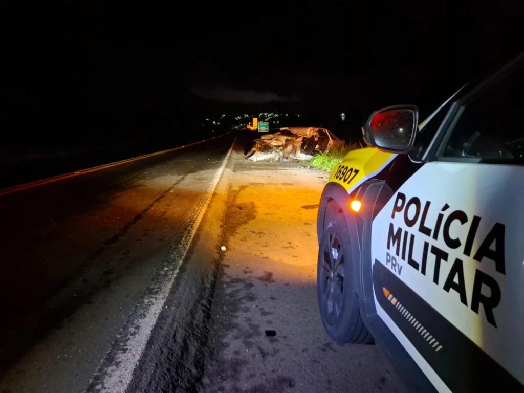 Motorista morre em batida frontal com caminhão na PR-323