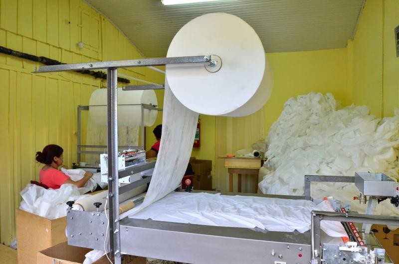 Começa a instalação da máquina de fraldas do Provopar