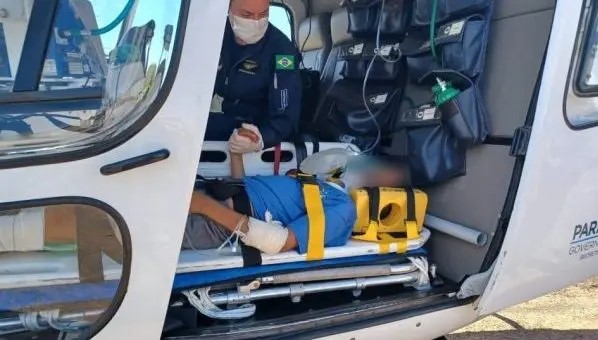 Criança é socorrida de helicóptero após ser atropelada em Maringá