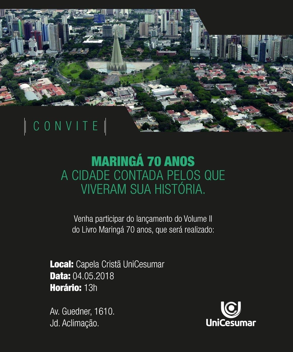 Livro conta a história recente de Maringá