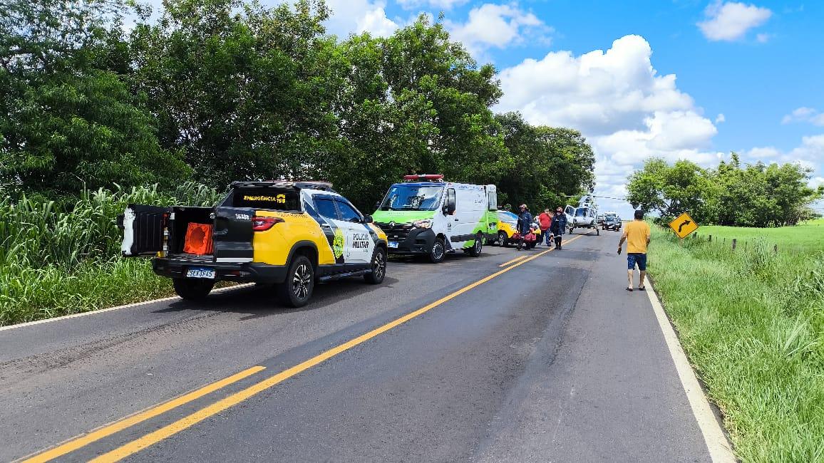 Quatro pessoas ficam feridas em acidente na PR-317