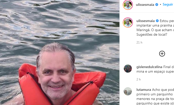 ‘Estou pensando em implantar uma prainha artificial em Maringá’