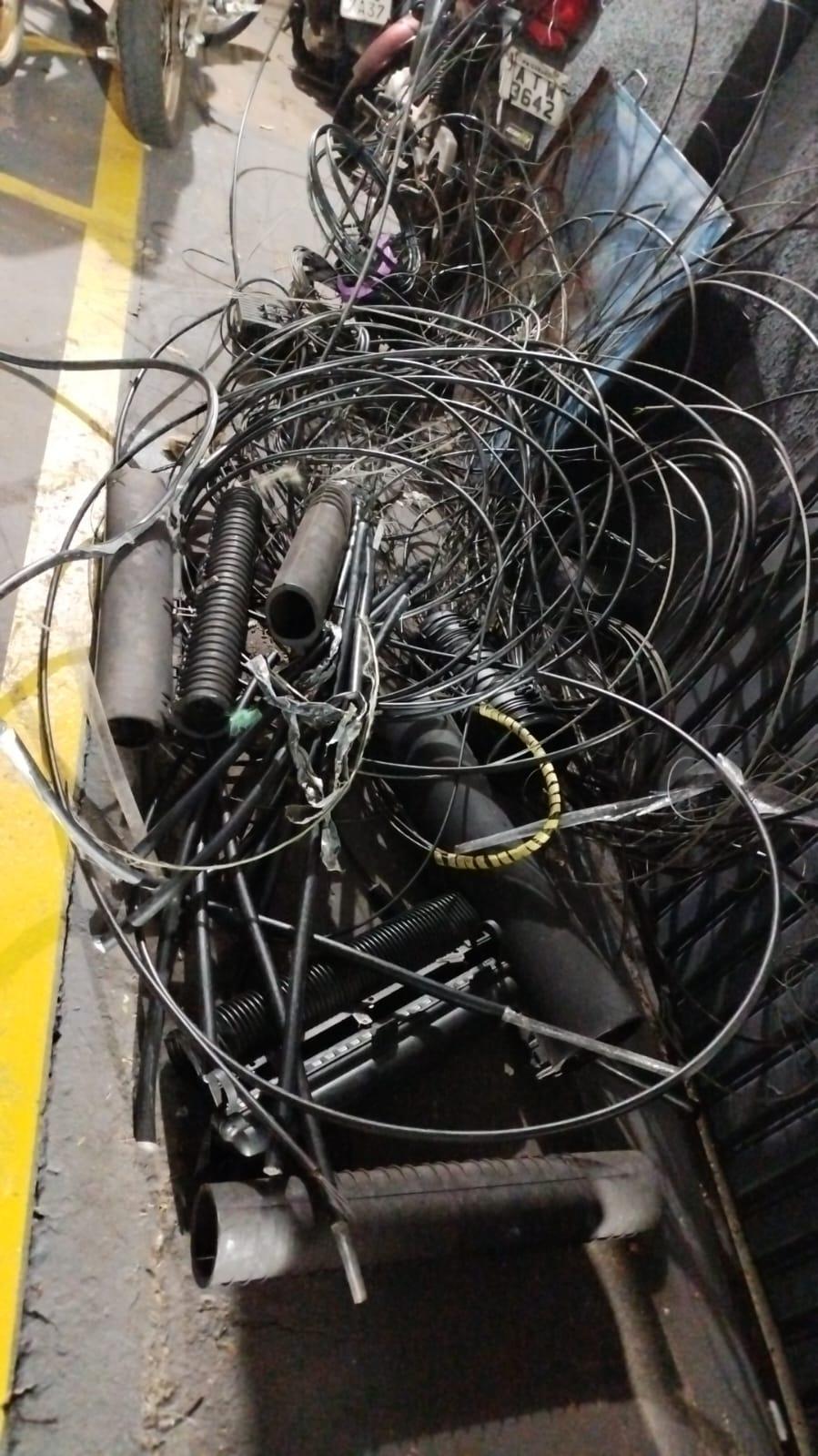 Guarda Municipal prende ladrão de fios em flagrante