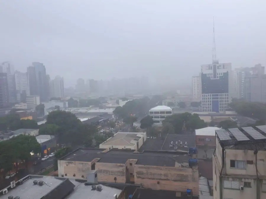 Chuva deve marcar o tempo em Maringá neste domingo