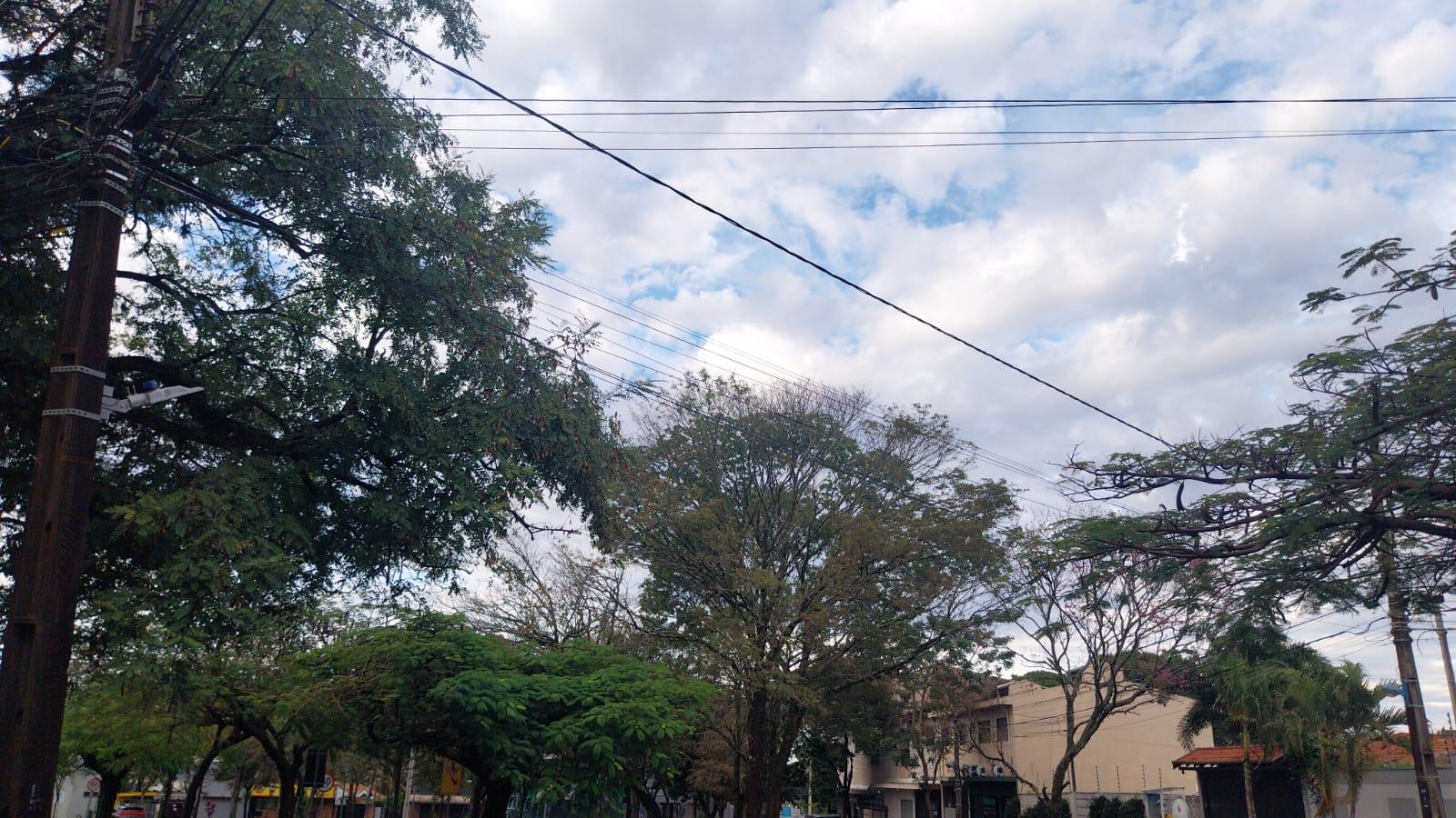 Domingo (22) com previsão de chuva e temperatura máxima de 24ºC