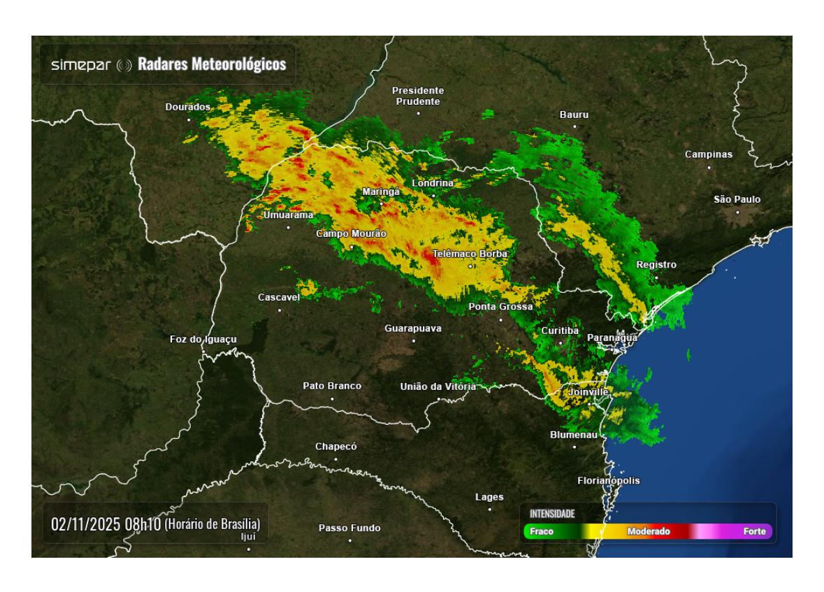Tempo instável marca o domingo em Maringá com chuvas e risco de ventos fortes