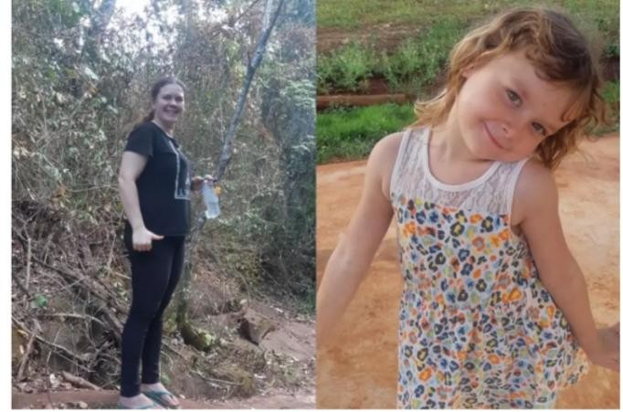 Mãe e filha de 4 anos estão desaparecidas em Iguatemi, distrito de Maringá