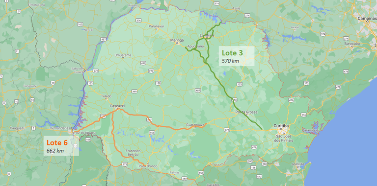 ANTT envia ao TCU proposta de concessão dos Lotes 3 e 6 no Paraná