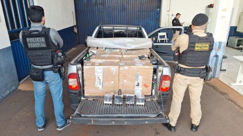 PF, PM e Receita apreendem aproximadamente 2 mil vapers na BR-277