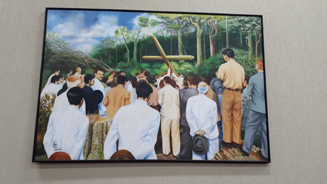 Quadro que retrata início de Maringá deixa plenário da Câmara de Vereadores