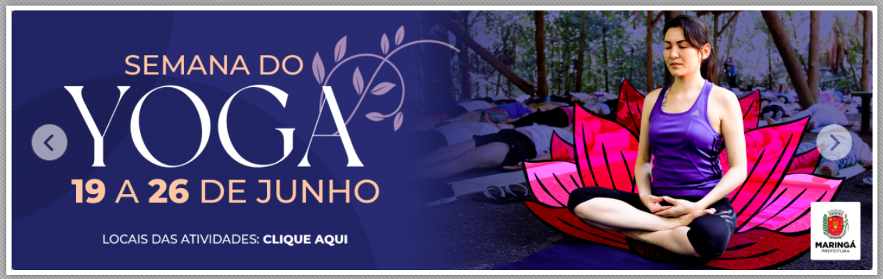 Semana do Yoga vai oferecer aulas gratuitas em parques de Maringá