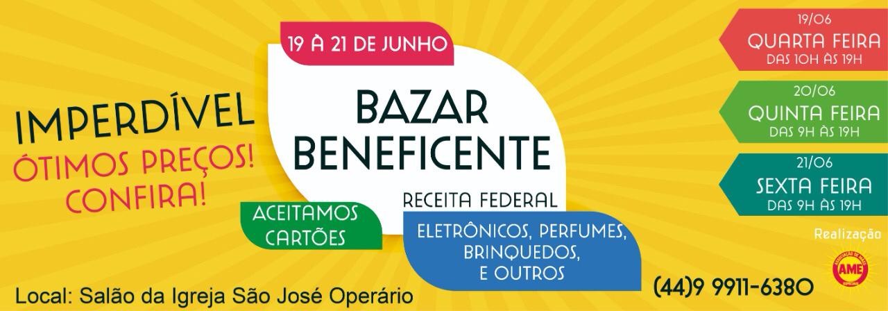 AME realizará bazar com produtos da Receita Federal nessa semana