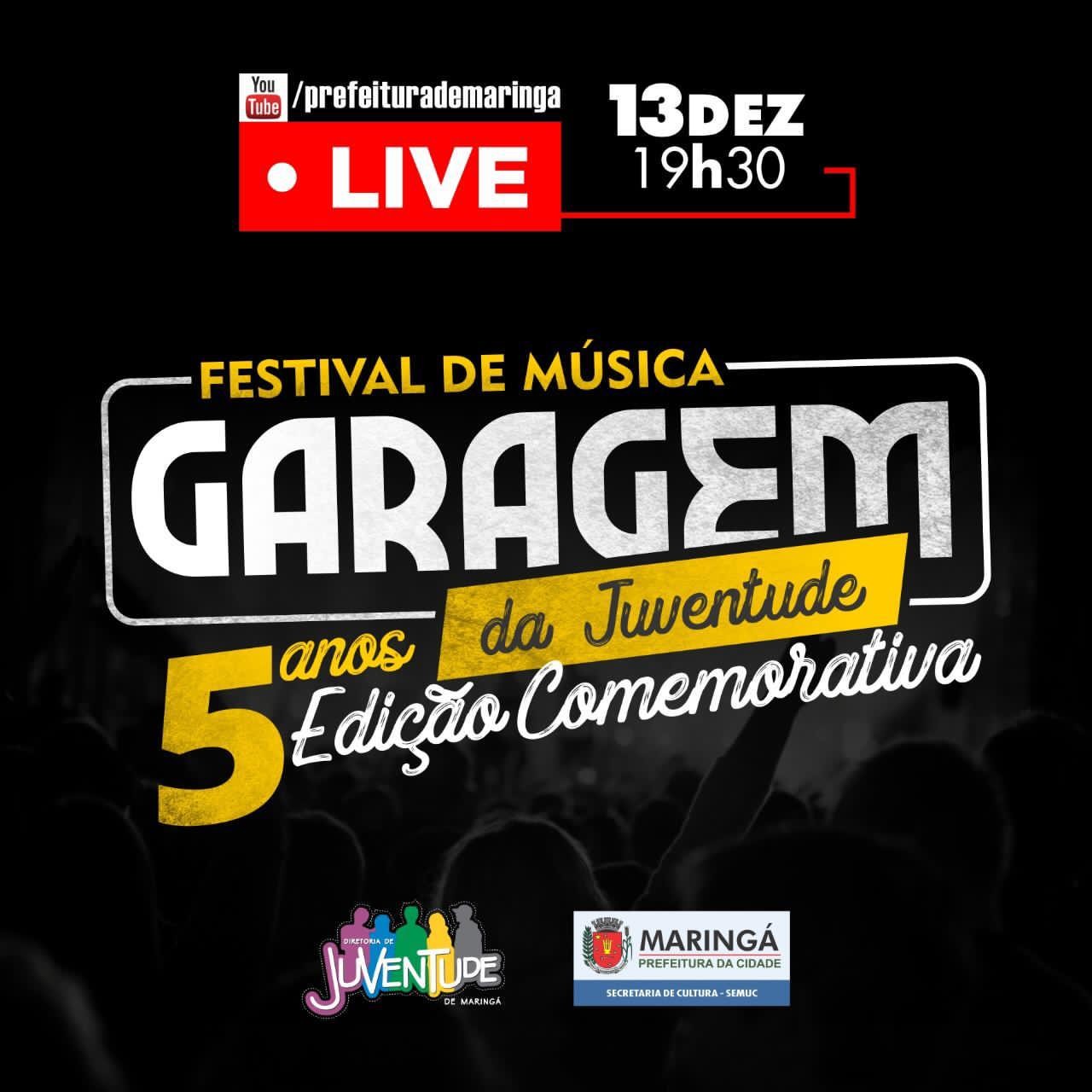 Festival Garagem da Juventude ocorre domingo (13) em formato diferente