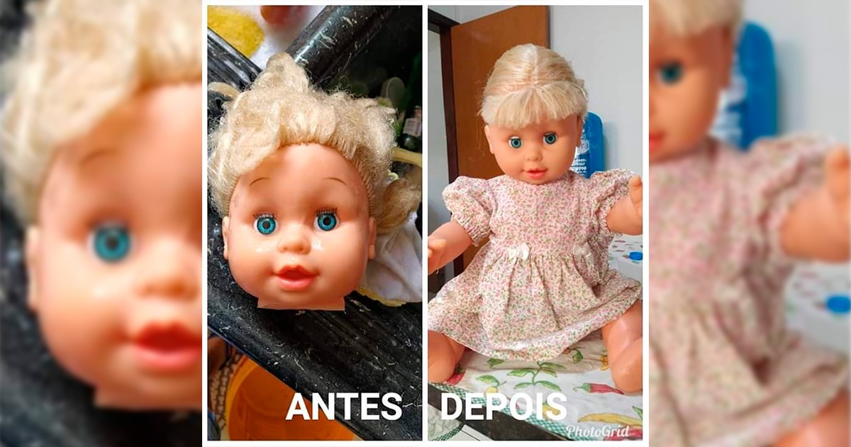 Mulher reforma bonecas descartadas e doa a crianças carentes