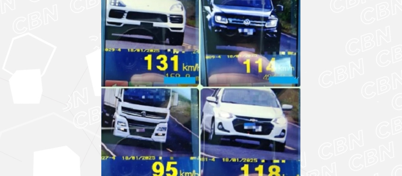 PRE flagra 126 veículos por excesso de velocidade na PR-445