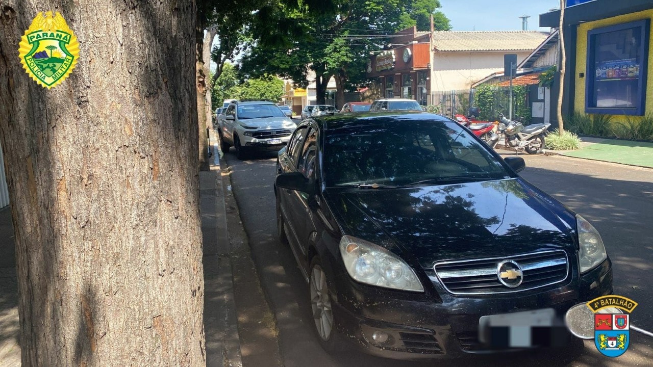 Carro roubado em Maringá é recuperado pela Polícia Militar em Marialva