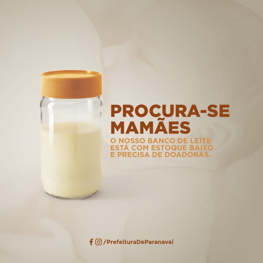 Banco de Leite de Paranavaí está com estoque baixo