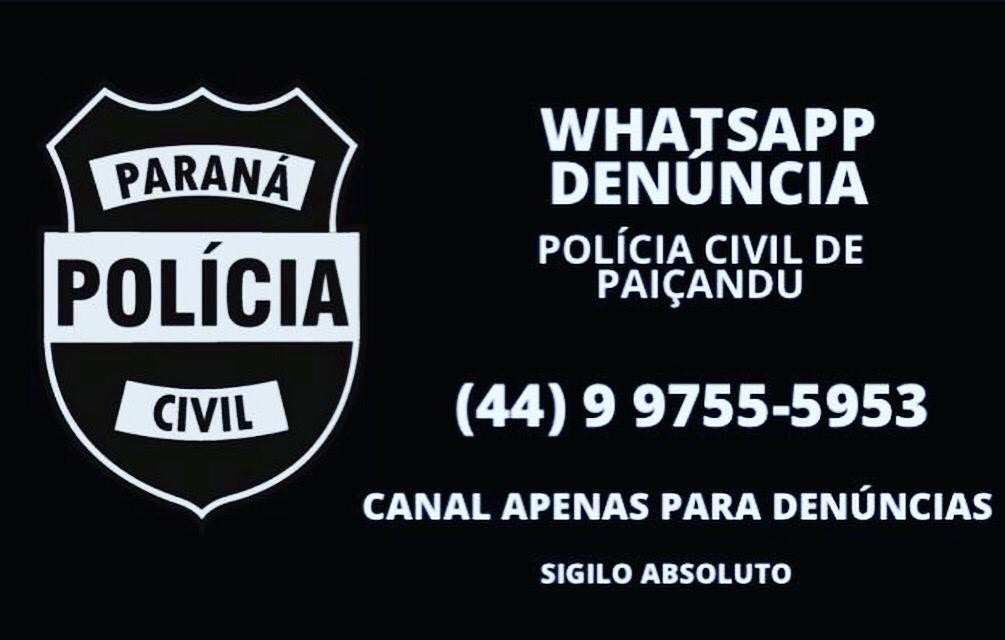 Polícia de Paiçandu também tem WhatsApp denúncia
