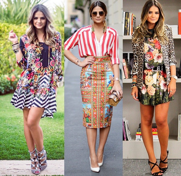 Misturas de estampas enfeitam o verão