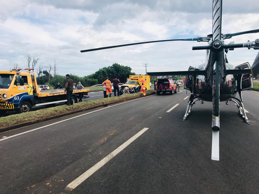 Trabalhador fica gravemente ferido ao ser atropelado na BR-376