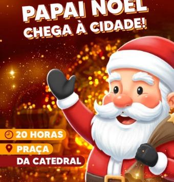 Programação de Natal começa neste sábado (6) às 20h na Praça da Catedral