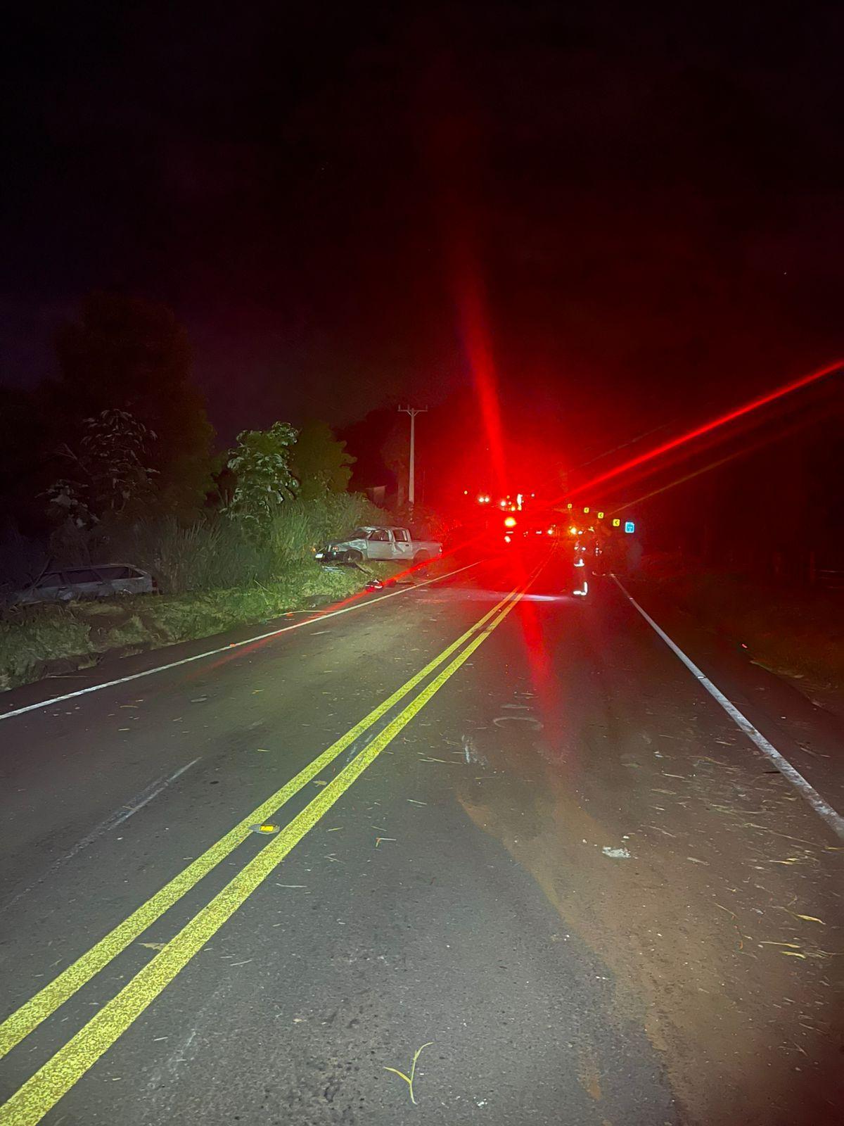 Quatro pessoas ficam feridas e uma criança morre em acidente na PR-485