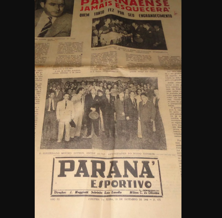 Jornal Paraná Esportivo acompanhou avanço dos times da época