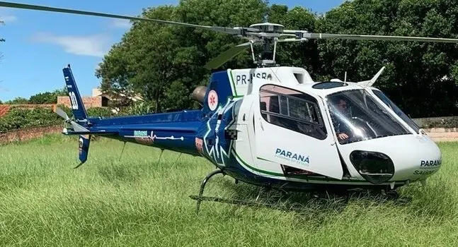 Criança é trazida de helicóptero a Maringá após ser picada por escorpião