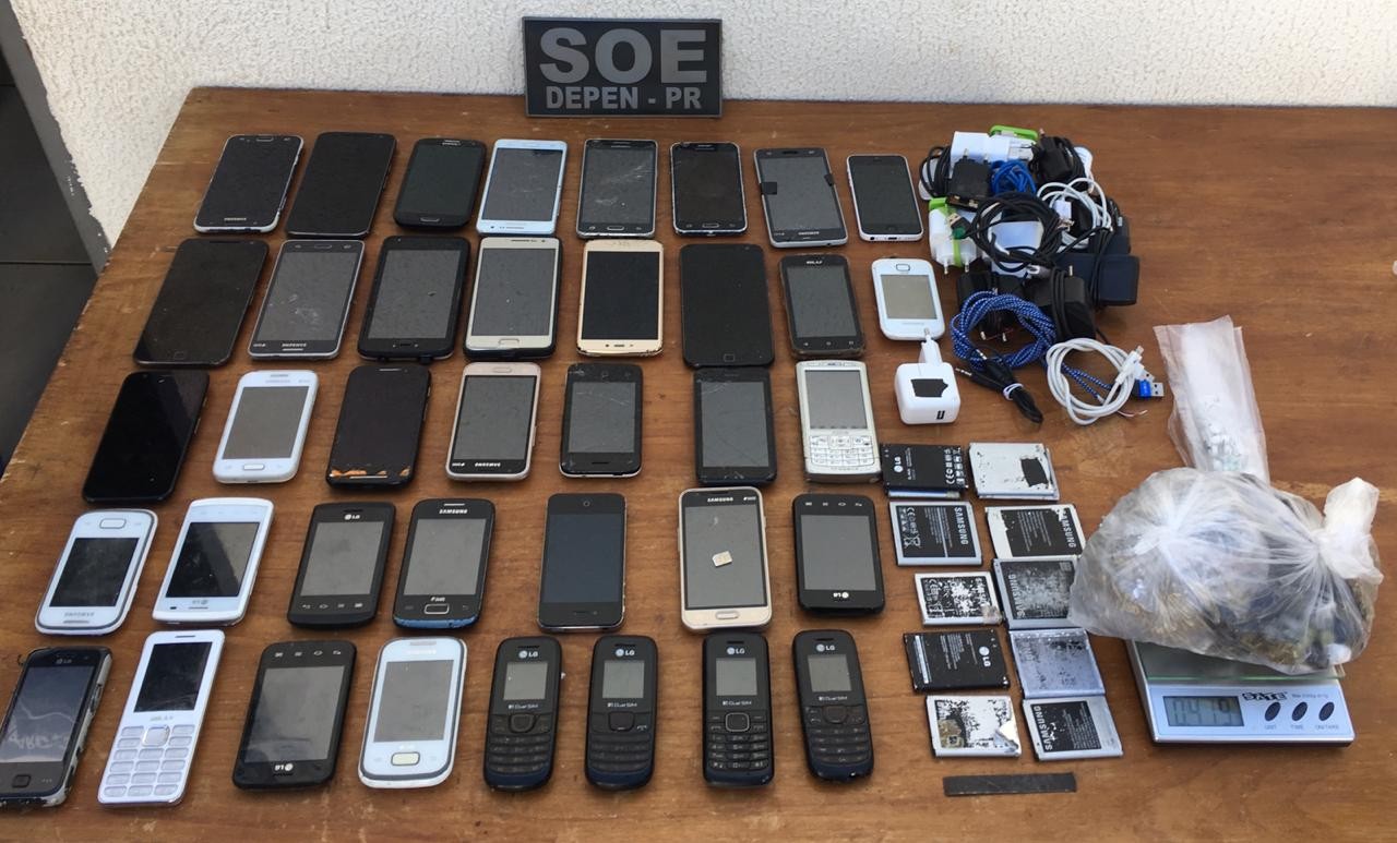 SOE apreende 38 celulares na cadeia pública de Marialva