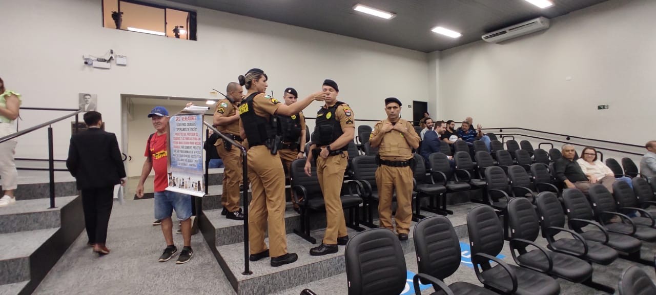 Segurança reforçada na Câmara de Maringá em dia de sessão polêmica