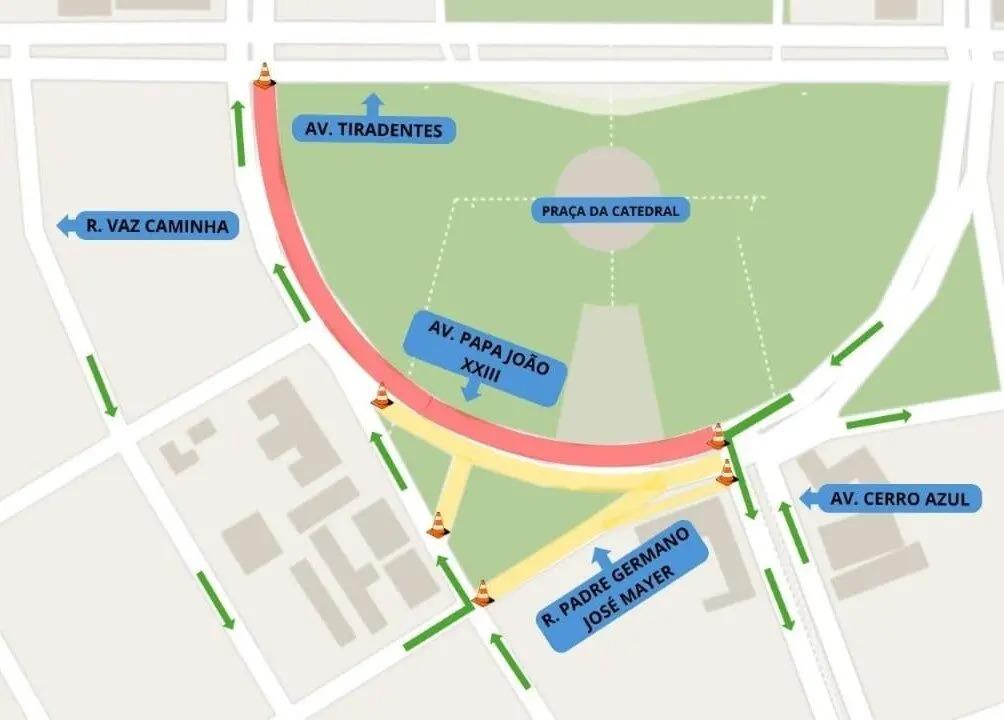 Vias do entorno da Praça da Catedral terão interdições para realização do Show da Virada