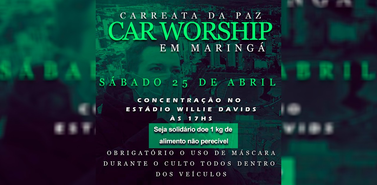 Evangélicos fazem carreata pela paz em Maringá