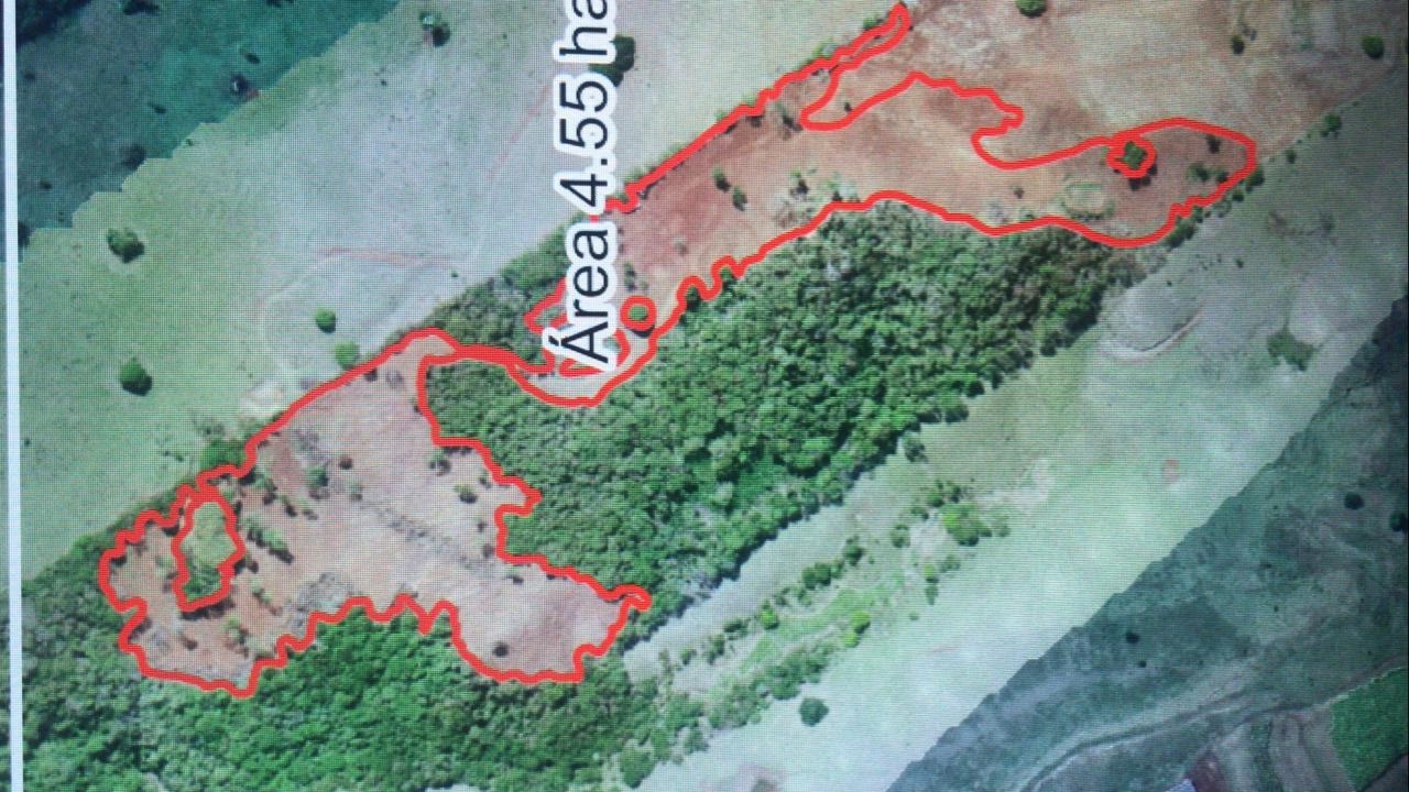 Com drone, Polícia Ambiental  confirma desmatamento