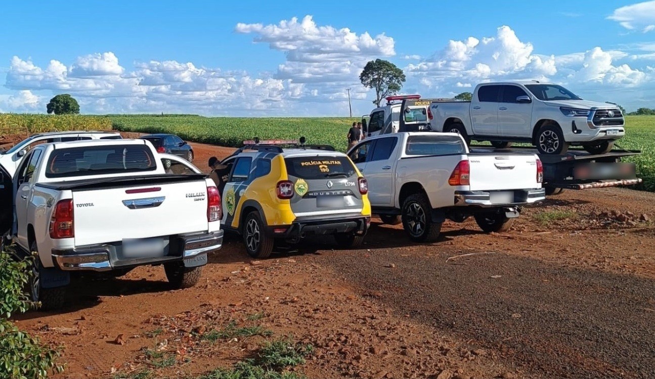 PM recupera três caminhonetes de luxo avaliadas em R$ 700 mil